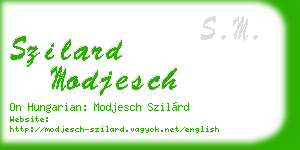 szilard modjesch business card